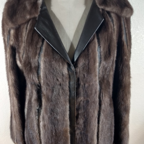 Felix Presburger Vintage Authentic Mink Fur And Leather Coat O/S - Picture 2 of 7